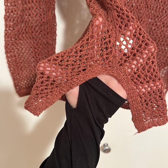 Banana Republic Heritage Orange Crochet Linen Cover-up Topper - Picture 9 of 9